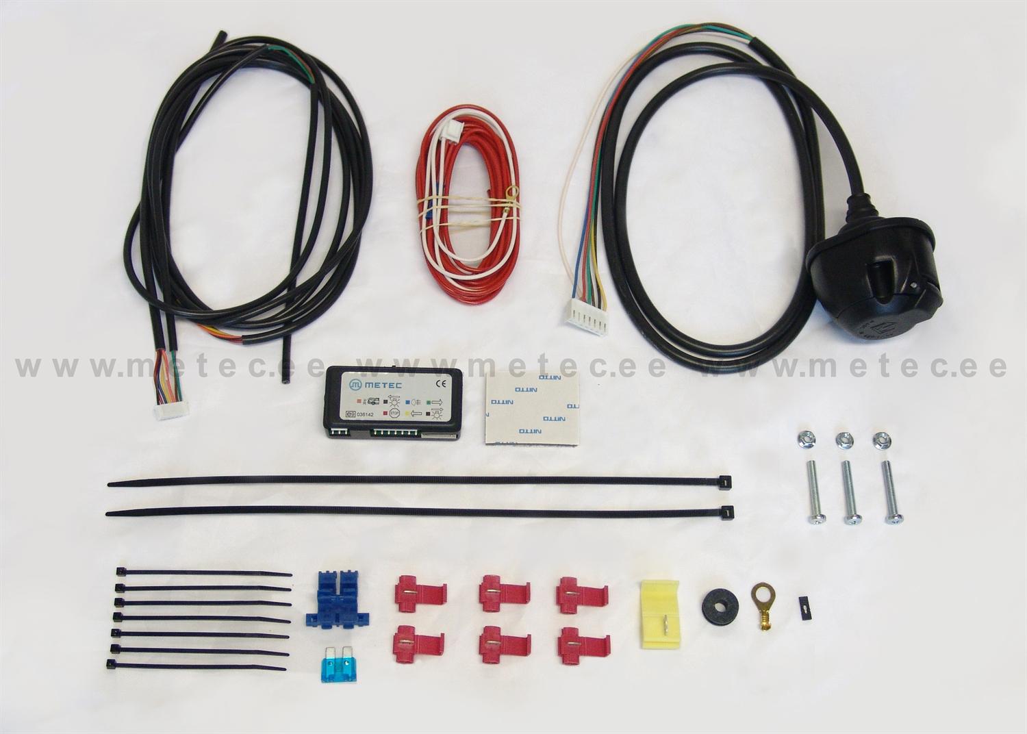 Trailer wiringkit, METEC, 7pin 